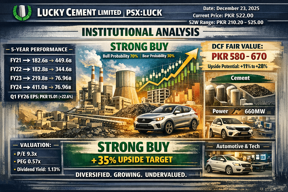 Lucky Cement Limited (PSX:LUCK)